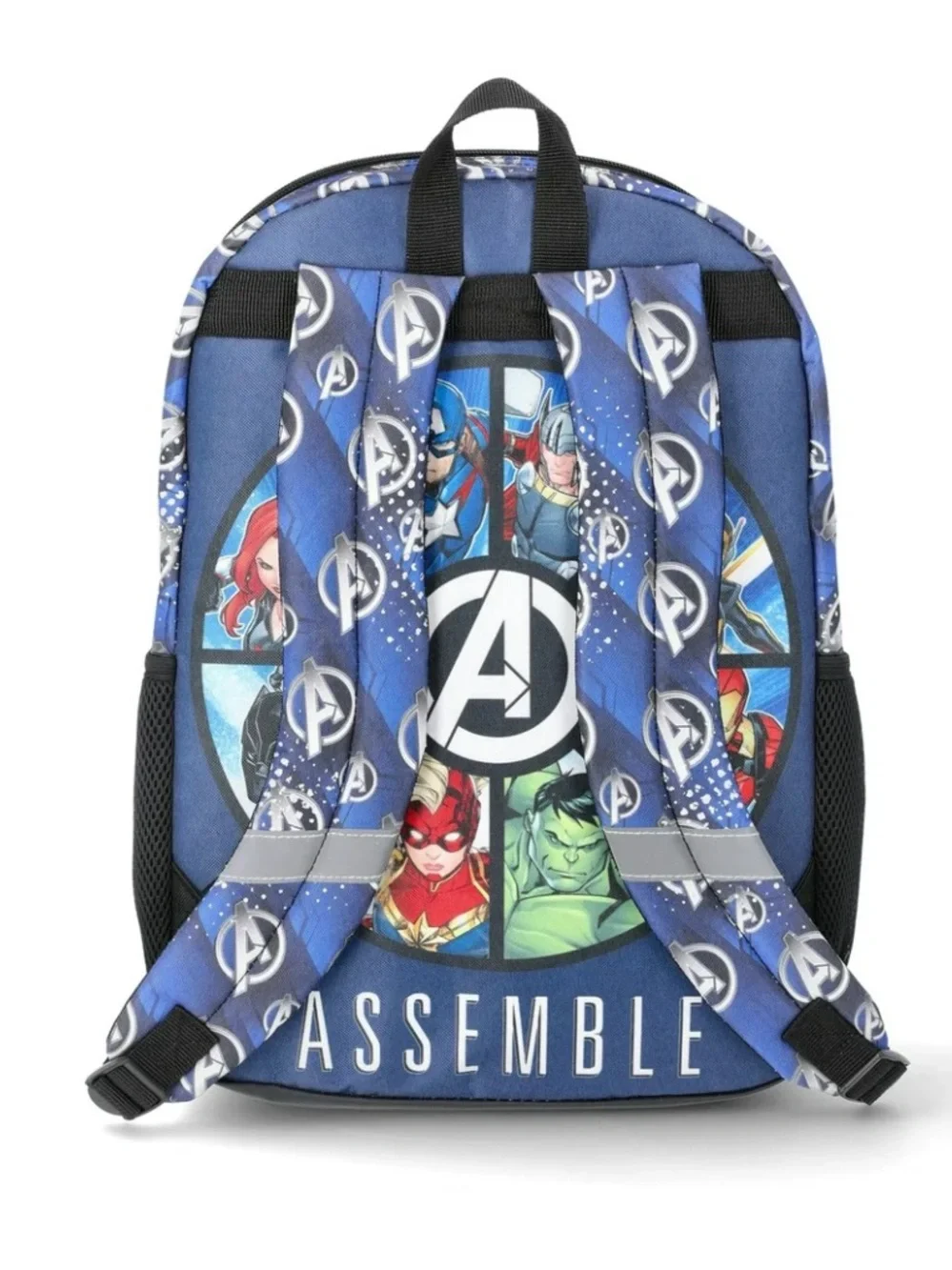 Marvel Blue Kids Avengers Backpack with Red & Green Heroes